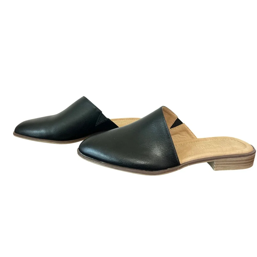 Catherine Catherine Malandrino ASOS Black Pointed Toe Mules Flats Womens 7.5